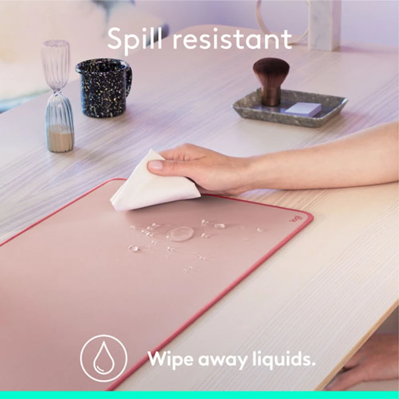 Tapis de bureau Studio de Logitech - Rose foncé