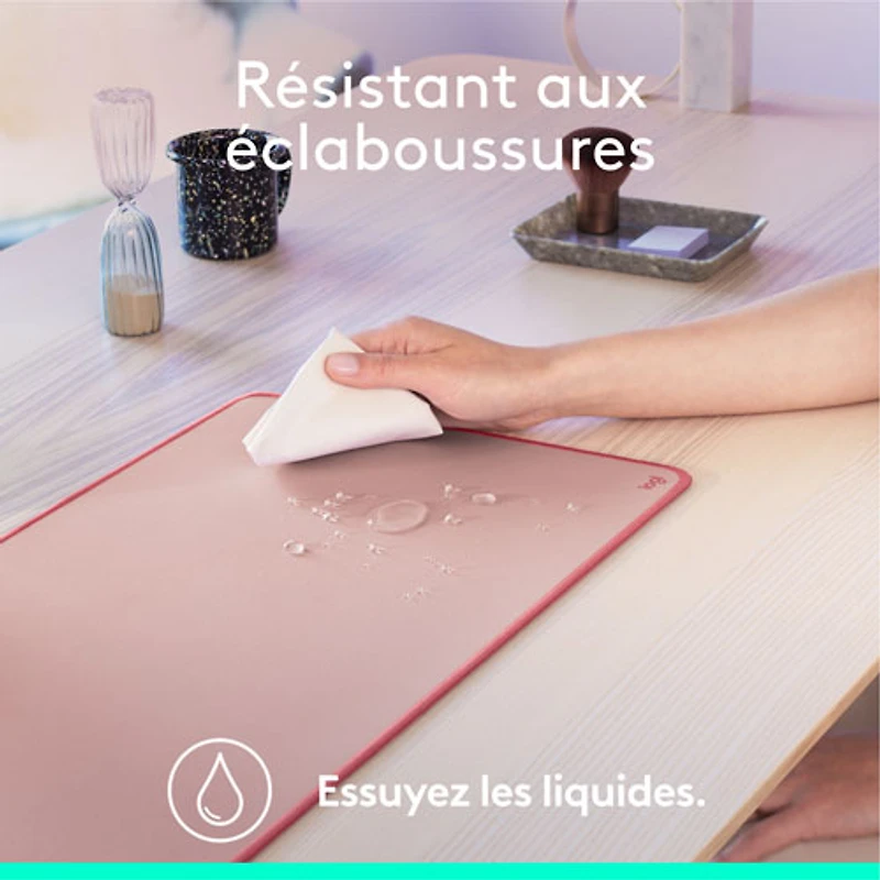 Tapis de bureau Studio de Logitech - Rose foncé