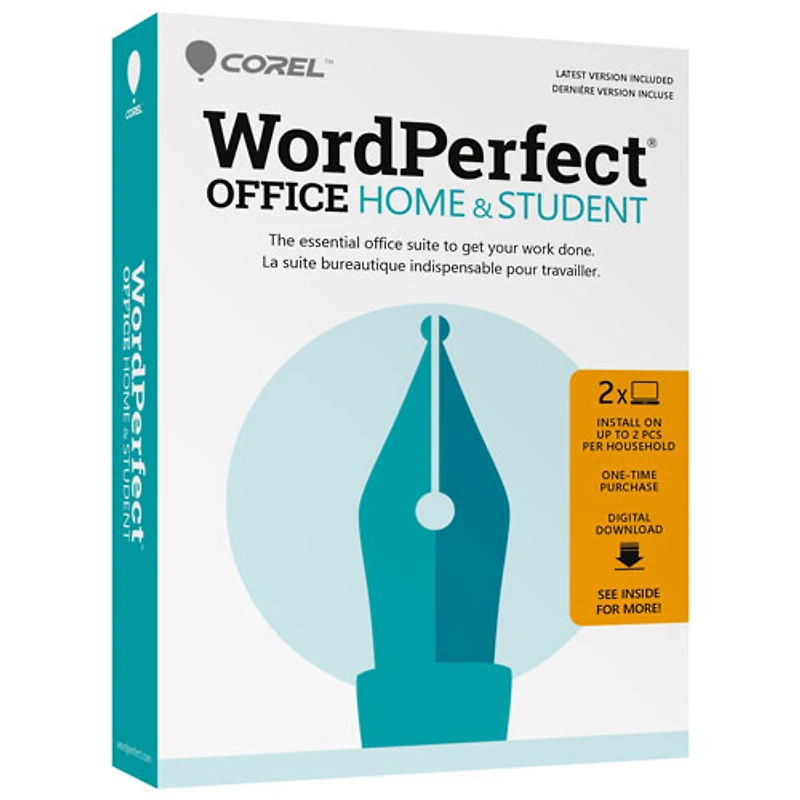Corel WordPerfect Office Home & Student (PC) - Téléchargement numérique