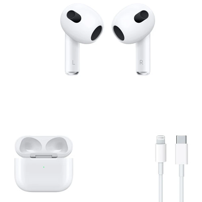 Écouteurs boutons 100 % sans fil AirPods (3e génération) d'Apple avec étui de chargement MagSafe - Blanc