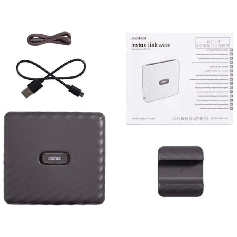 Imprimante de téléphone intelligent Instax Link Wide de Fujifilm - Gris moka