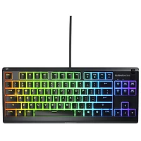 Clavier de jeu mécanique rétroéclairé sans pavé Apex 3 de SteelSeries