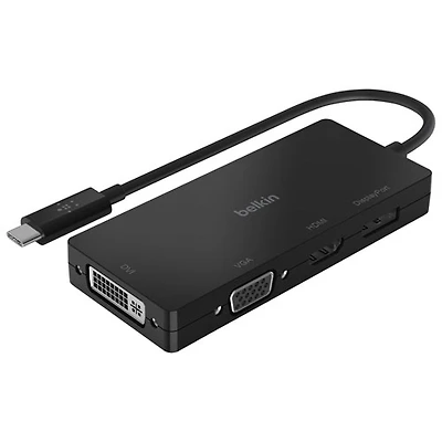 Adaptateur vidéo 4-en-1 USB-C CONNECT de Belkin (AVC003BTBK)