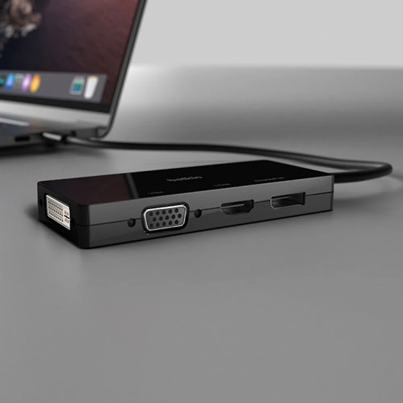 Belkin CONNECT 4-in-1 USB-C Video Adapter (AVC003BTBK)