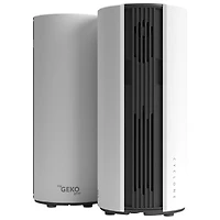 Purificateur d'air portatif Cyclone O2 de GekoGear avec filtre HEPA - Blanc