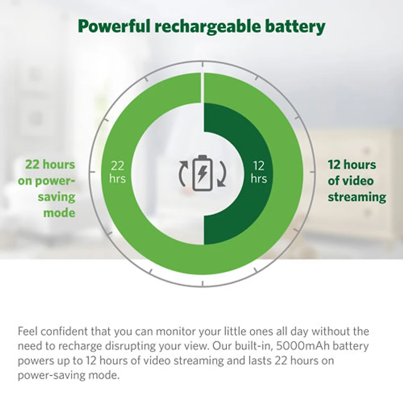 LeapFrog 5" Video Baby Monitor w/ 2 Cameras, Colour Night Vision & Zoom/Pan/Tilt (LF925-2HD)