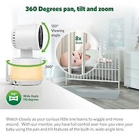 LeapFrog 5" Video Baby Monitor w/ 2 Cameras, Colour Night Vision & Zoom/Pan/Tilt (LF925-2HD)