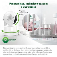 LeapFrog 7" Video Baby Monitor w/ Colour Night Vision, Zoom/Pan/Tilt, & 2-Way Audio (LF920HD)