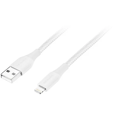 Insignia Apple MFi Certified 0.3m (1 ft.) Braided Lightning to USB-A Cable - Moon Grey