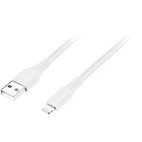 Insignia Apple MFi Certified 0.3m (1 ft.) Braided Lightning to USB-A Cable - Moon Grey