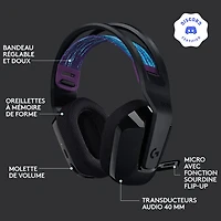 Casque de jeu sans fil G535 LIGHTSPEED de Logitech - Noir