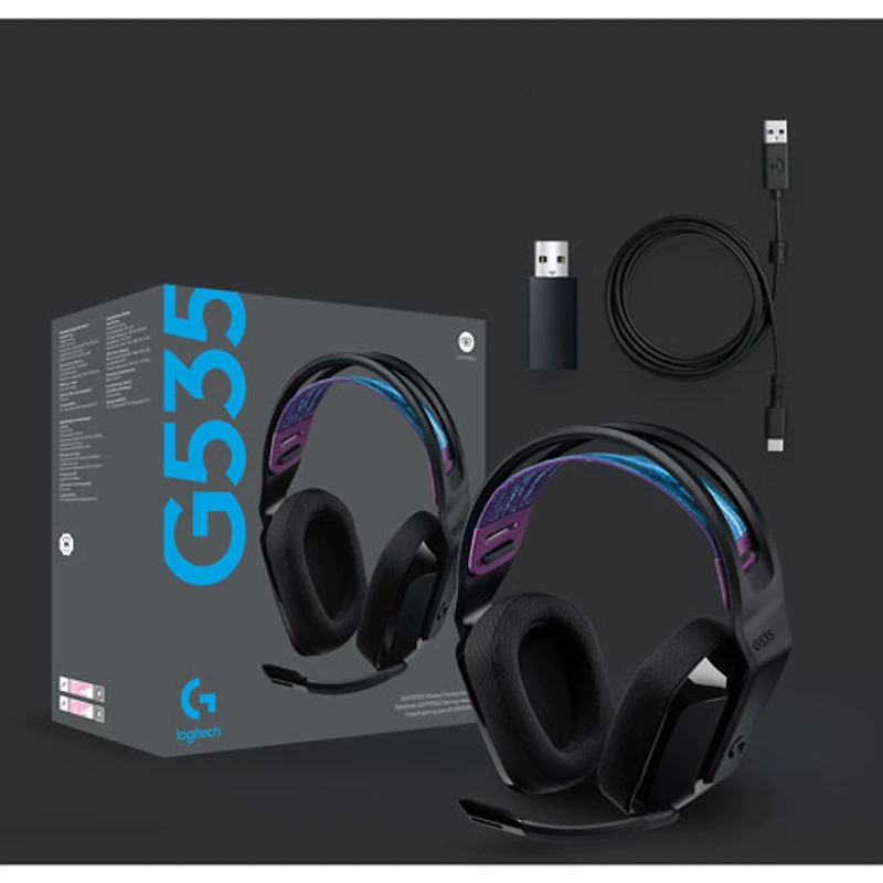 Casque de jeu sans fil G535 LIGHTSPEED de Logitech - Noir