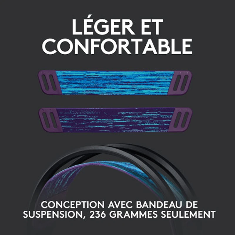 Casque de jeu sans fil G535 LIGHTSPEED de Logitech - Noir