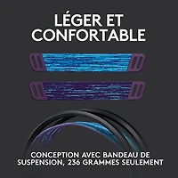 Casque de jeu sans fil G535 LIGHTSPEED de Logitech - Noir