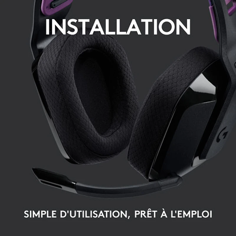 Casque de jeu sans fil G535 LIGHTSPEED de Logitech - Noir