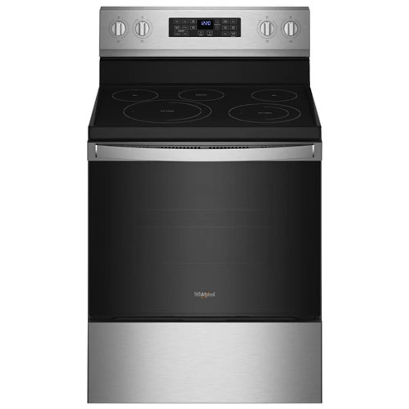 Cuisinière électrique 5,3pi³ 30po/friture air Samsung (YWFE550S0LZ) Whirlpool -Inox -BO -Endommagé