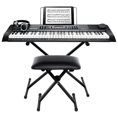 Clavier électrique de 61 touches CODA d'Alesis avec support, banc, écouteurs et pédale forte - Noir - Exclusivité de Best Buy