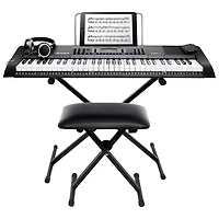 Clavier électrique de 61 touches CODA d'Alesis avec support, banc, écouteurs et pédale forte - Noir - Exclusivité de Best Buy