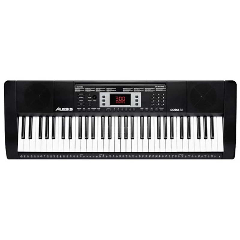 Clavier électrique de 61 touches CODA d'Alesis avec support, banc, écouteurs et pédale forte - Noir - Exclusivité de Best Buy