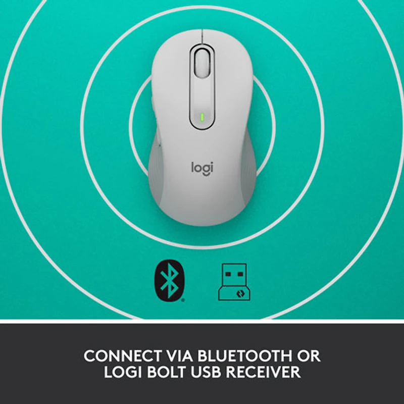 Souris optique sans fil Signature M650 de Logitech - Blanc cassé