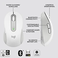 Souris optique sans fil Signature M650 de Logitech - Blanc cassé