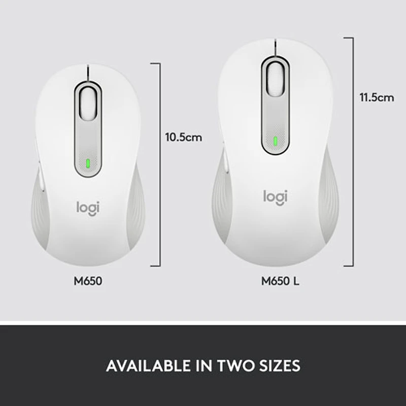 Souris optique sans fil Signature M650 de Logitech - Blanc cassé