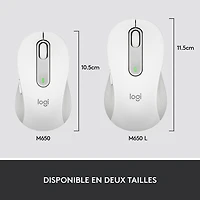 Souris optique sans fil Signature M650 de Logitech - Blanc cassé