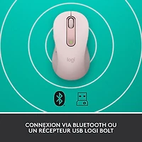 Souris optique sans fil Signature M650 de Logitech - Rose