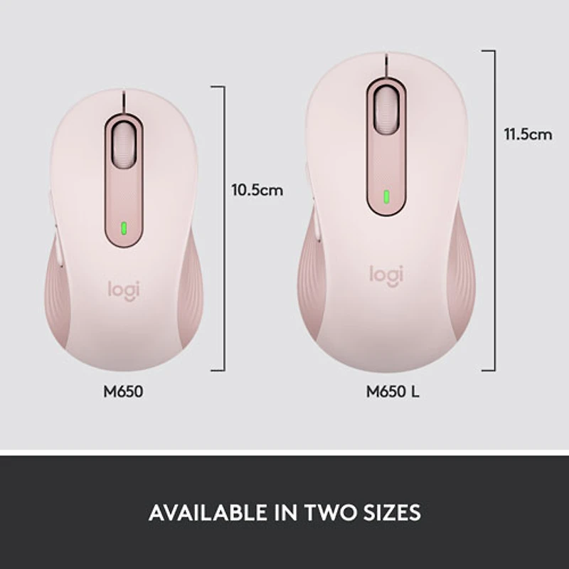 Souris optique sans fil Signature M650 de Logitech - Rose