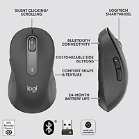 Logitech Signature M650 L (Large) Wireless Optical Mouse - Graphite