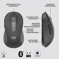 Logitech Signature M650 L (Large) Wireless Optical Mouse - Graphite