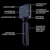 Logitech Litra Glow Premium LED Streaming Light with TrueSoft - Black