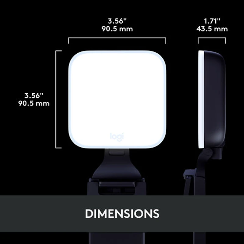 Logitech Litra Glow Premium LED Streaming Light with TrueSoft - Black