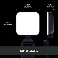 Logitech Litra Glow Premium LED Streaming Light with TrueSoft - Black