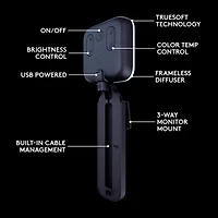 Logitech Litra Glow Premium LED Streaming Light with TrueSoft - Black