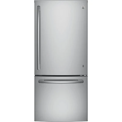GE 30" 21 Cu. Ft. Bottom Freezer Refrigerator (GBE21AYRKFS) - Stainless Steel