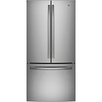 Réfrigérateur à deux portes de 25 pi³ et 33 po de GE (GNE25DYRKFS) - Acier inoxydable