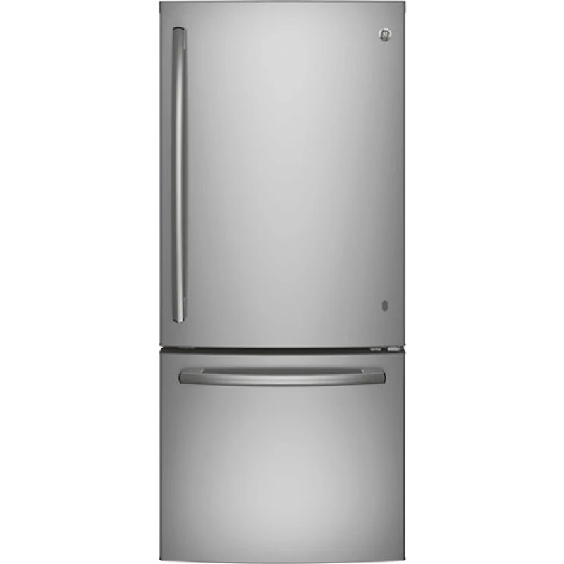 Réfrigérateur à congélateur inférieur 21 pi³ 30 po de GE (GDE21DYRKFS) - Acier inoxydable