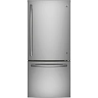 Réfrigérateur à congélateur inférieur 21 pi³ 30 po de GE (GDE21DYRKFS) - Acier inoxydable