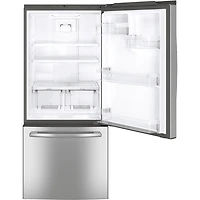 Réfrigérateur à congélateur inférieur 21 pi³ 30 po de GE (GDE21DYRKFS) - Acier inoxydable