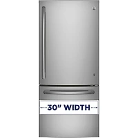 Réfrigérateur à congélateur inférieur 21 pi³ 30 po de GE (GDE21DYRKFS) - Acier inoxydable