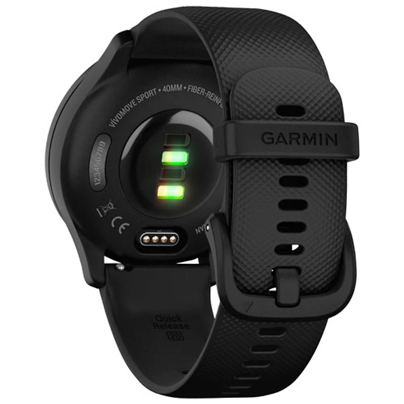 Montre intelligente active Bluetooth de 40 mm vivomove Sport de Garmin - Noir