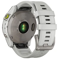 Montre intelligente active Bluetooth de 47 mm epix (Gen 2) de Garmin - Argenté/Blanc/Dos titane