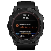 Garmin fēnix 7X Sapphire Solar 51mm Bluetooth Multisport Smartwatch - Black/Titanium Back