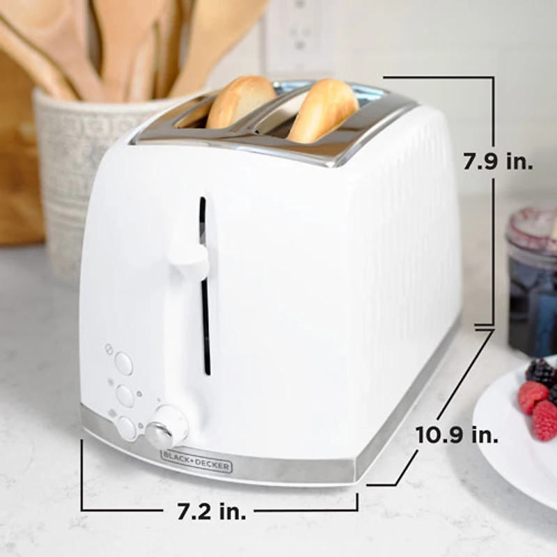 Grille-pain Honeycomb de Black & Decker - 2 fentes - Blanc