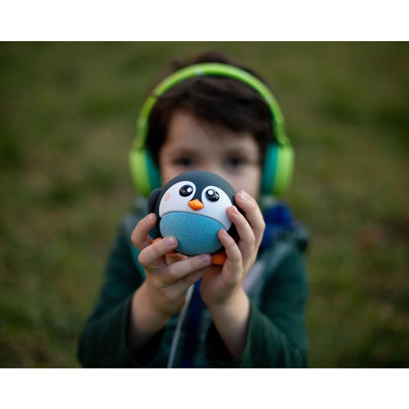 Haut-parleur sans fil Bluetooth pour enfants de Planet Buddies - Noir/Pingouin
