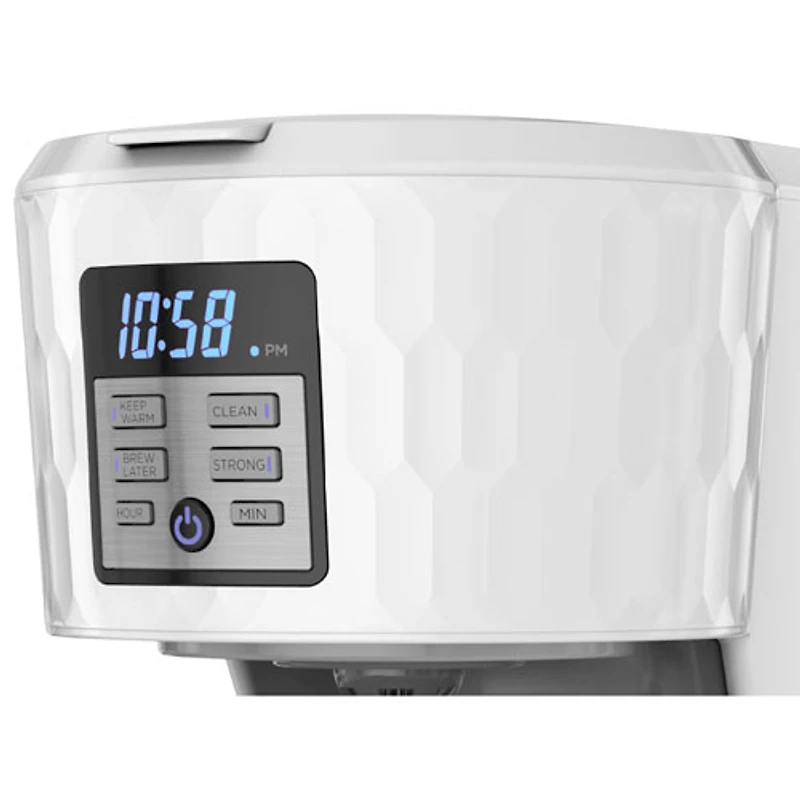 Black & Decker Honeycomb Drip Programmable Coffee Maker - 12-Cup - White