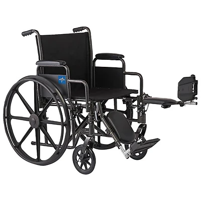 Fauteuil roulant K1 de 18 po avec repose-pied élévateur de Medline