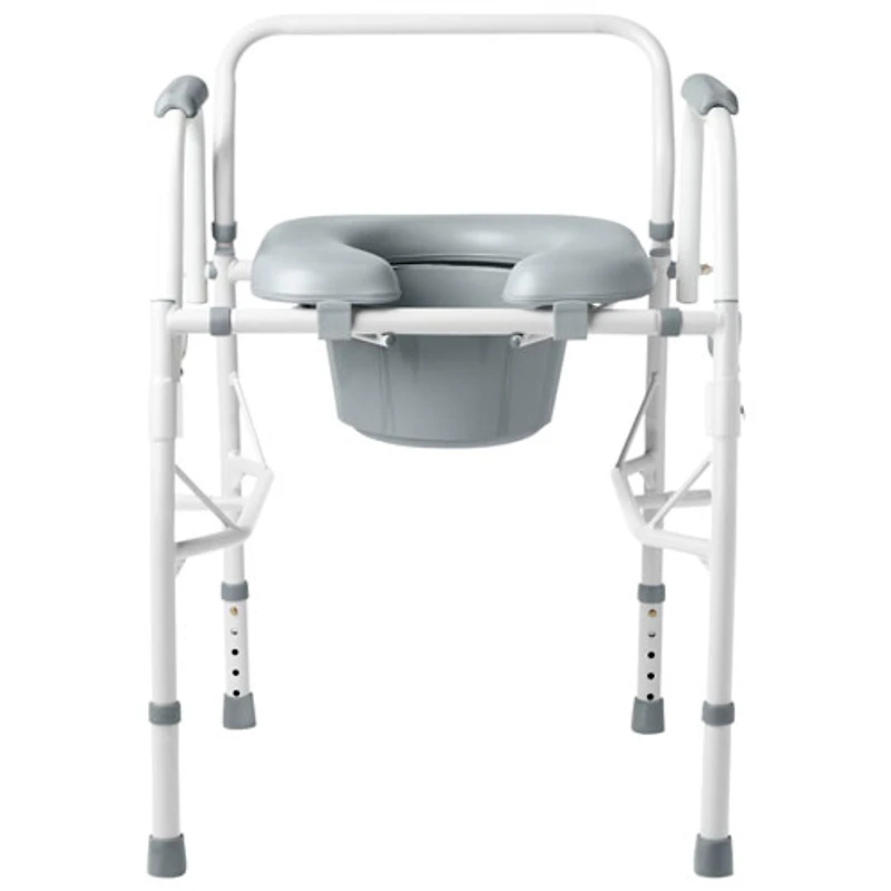 Chaise percée à accoudoirs rembourrés rabattables de Medline