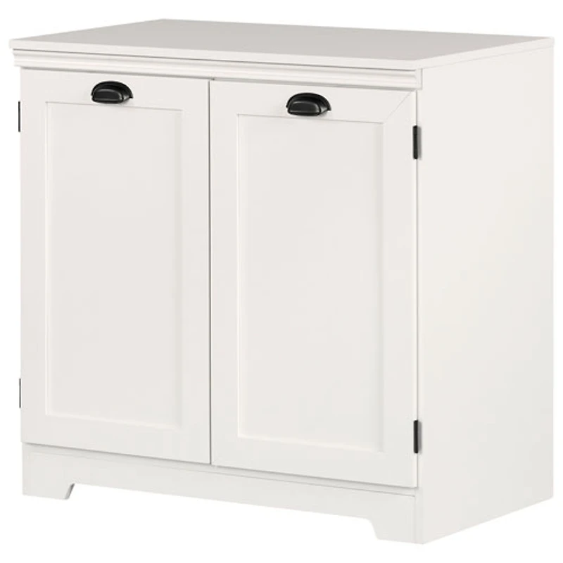 Armoire de rangement moderne à 2 portes Prairie de South Shore - Blanc pur